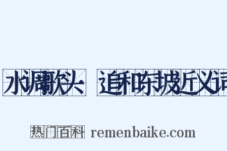 水调歌头·追和东坡近义词是什么意思的图片
